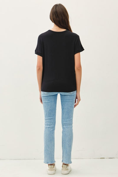 Black Lightweight Modal Basic Tee