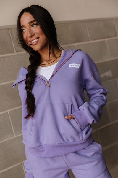 Ampersand Avenue Comfort Zone HalfZip - Lavender