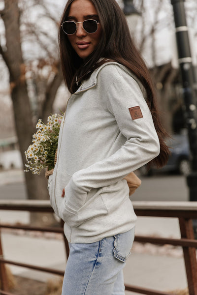 Ampersand Avenue FullZip Sweatshirt - Cloud Nine