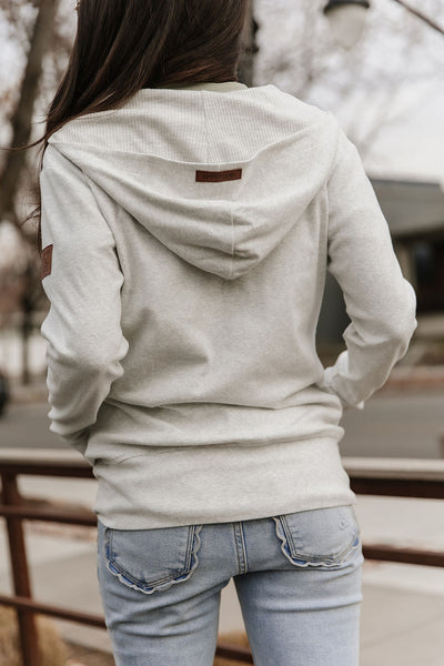 Ampersand Avenue FullZip Sweatshirt - Cloud Nine