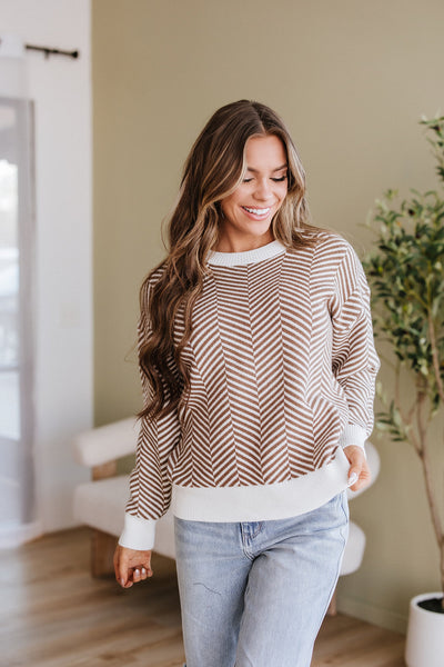 Coffee & Cream Pattern Sweater