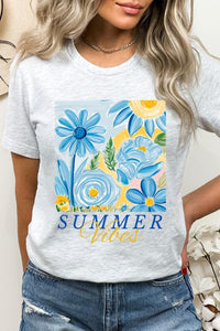 Ash Grey Summer Vibes Graphic Tee