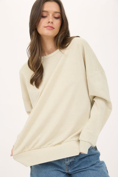 Oatmeal Washed Side Split Top