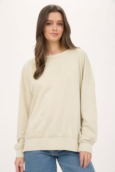 Oatmeal Washed Side Split Top