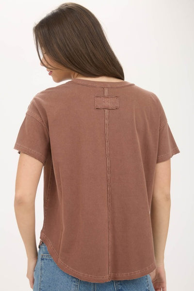 Terracotta Exposed Seam Tee