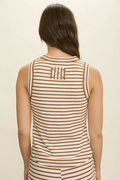 Burgundy Stripe Tank Top