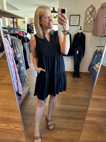 Sarasota Black Sleeveless Dress