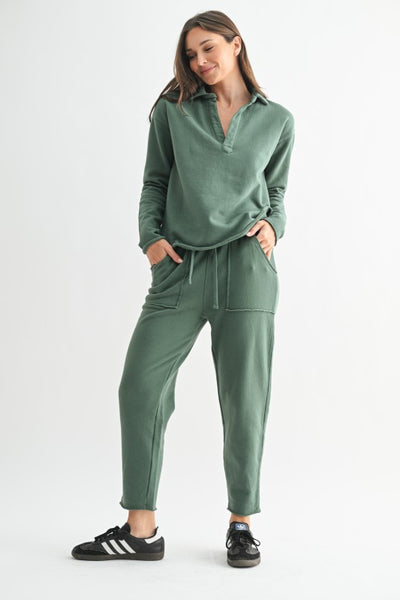 Silky Pine Essential Tapered Lounge Pants
