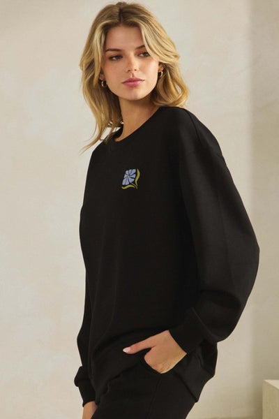 "Do Not Worry" Graphic Scuba Pullover
