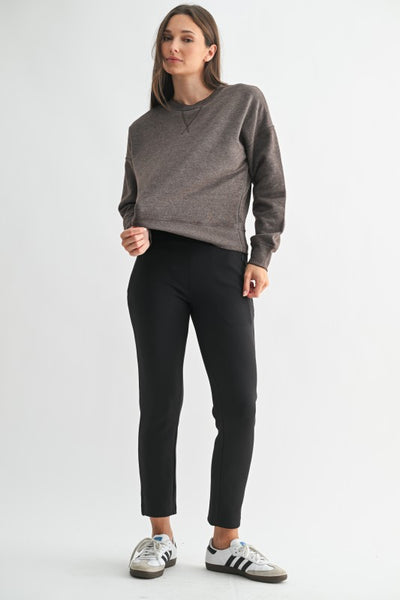 Espresso Burned Out Crewneck Sweatshirt