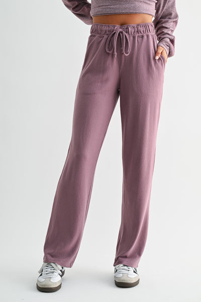 Plum Brushed Hacci Lounge Set