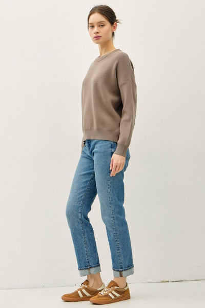 Olive Boxy Fit Sweater