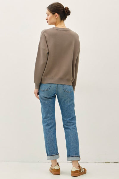 Olive Boxy Fit Sweater