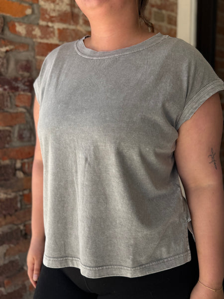 Grey Mineral Wash Tee