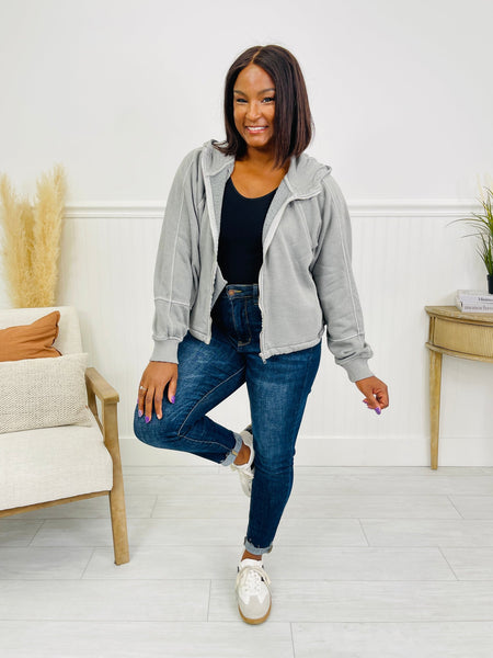 Sleet Fleece Mineral Wash Zip Up Hoodie