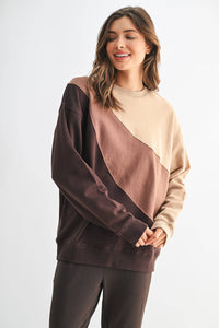 Espresso Color Fade Stripe Sweater