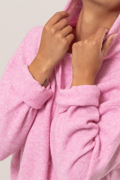 Rose Pink Hooded Sweater