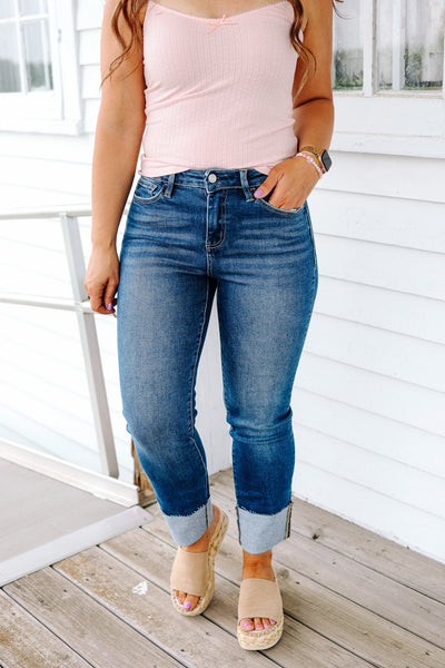 Lovervet Gracie Cuffed Slim Straight Jeans