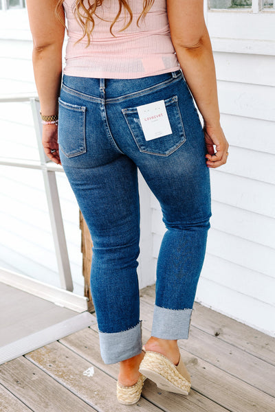 Lovervet Gracie Cuffed Slim Straight Jeans