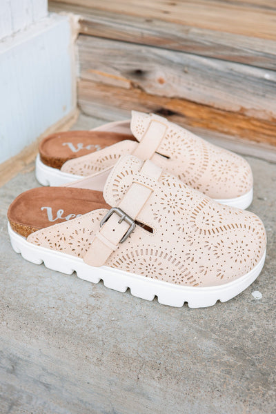 Very G Lulu Cream Platform Clogs