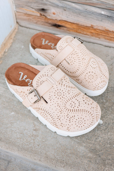 Very G Lulu Cream Platform Clogs