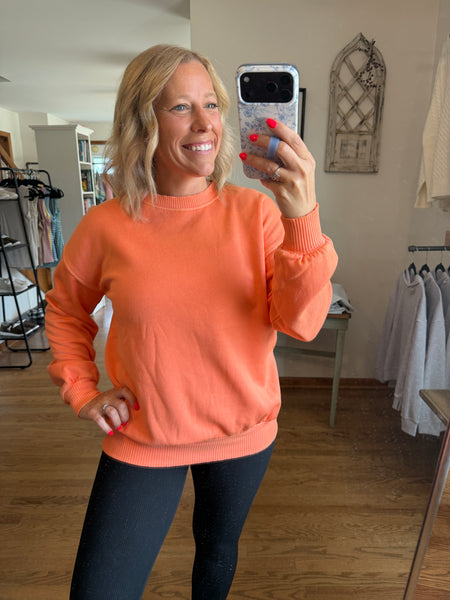 Coral Fleece Oversized Pullover