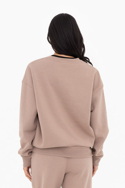 Taupe Boyfriend Fleece Sweatshirt