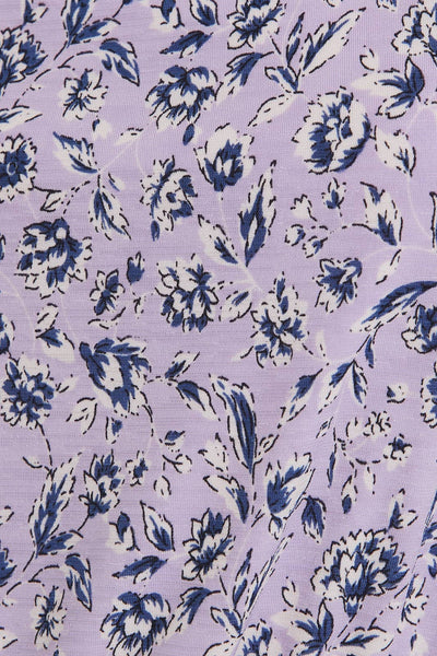 Lavender & Navy Ditsy Floral Romper