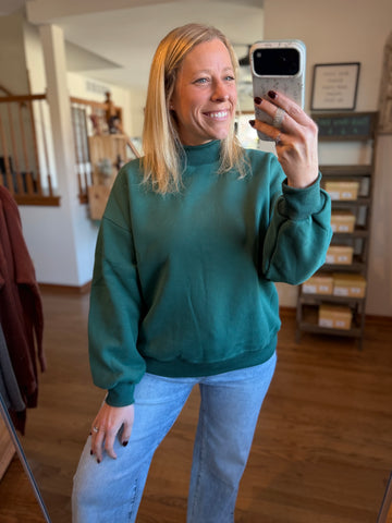 Emerald Mockneck Sweater