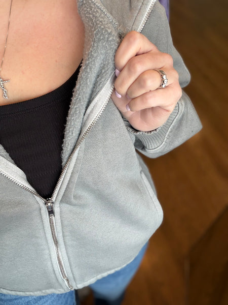 Sleet Fleece Mineral Wash Zip Up Hoodie