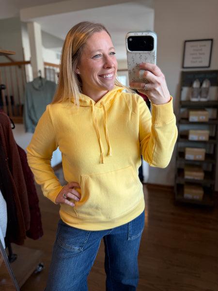 Banana Cream Long Sleeve Pullover Hoodie