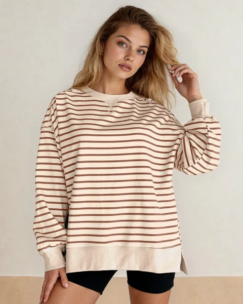 Khaki Stripe Pullover