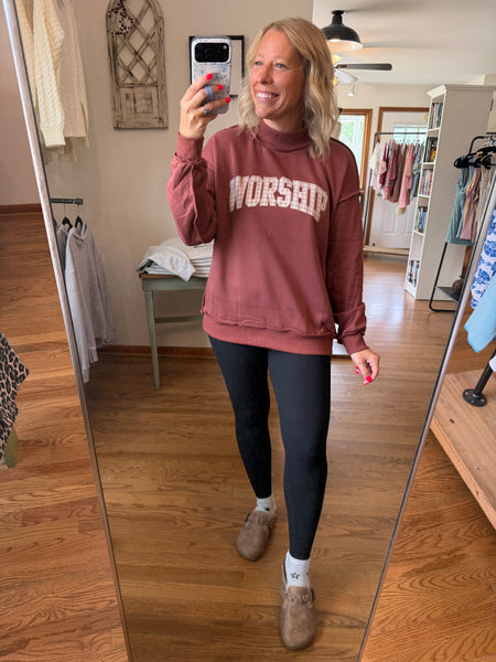 Worship Mock Neck Sweatshirt