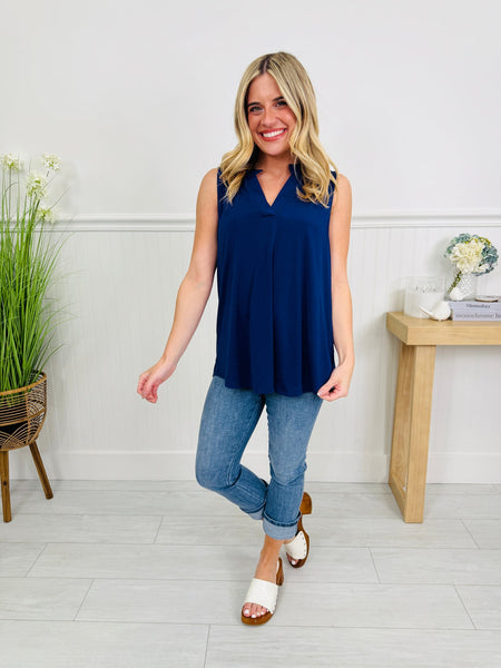 Navy Sleeveless Tank Top