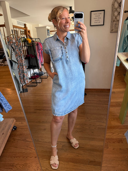 Tencel Denim Mini Dress