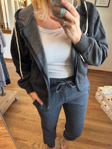 Black Acid Wash Sweatpants