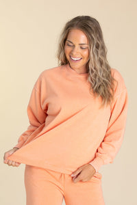 Sunburst Fleece Burnout Oversized Sweatshirt