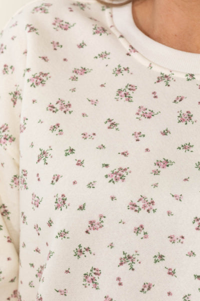 Cream Floral Joggers