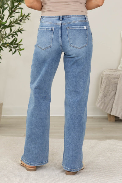 J21 Eleven Mid-Rise Wide Leg Jeans