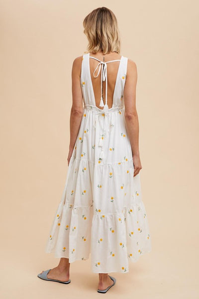 Ivory Daffodil Maxi Dress