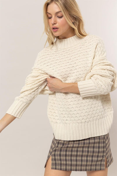 Cream Cable Knit Sweater