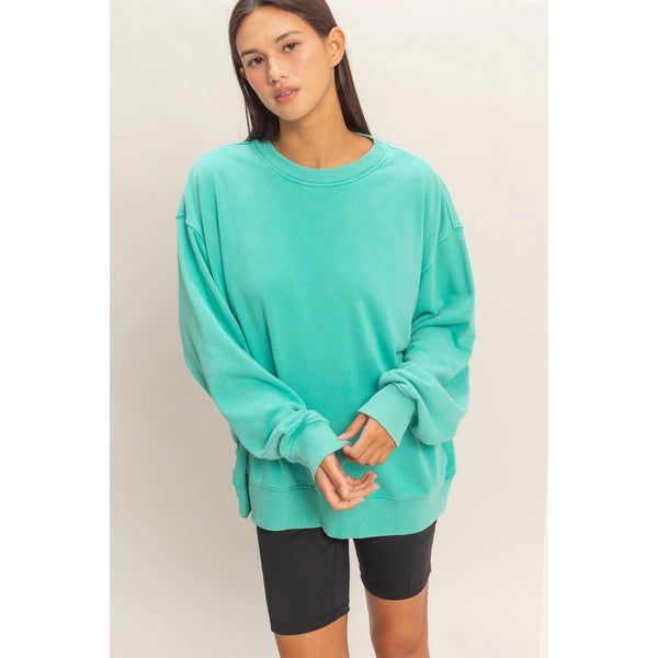 Turquoise Waters Mineral Washed Sweatshirt
