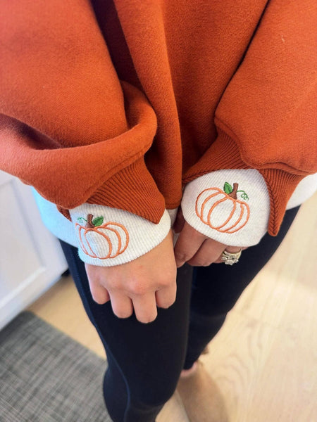 Pretty Little Pumpkins™ LayerPop™ Duo Cuff Sweatshirt