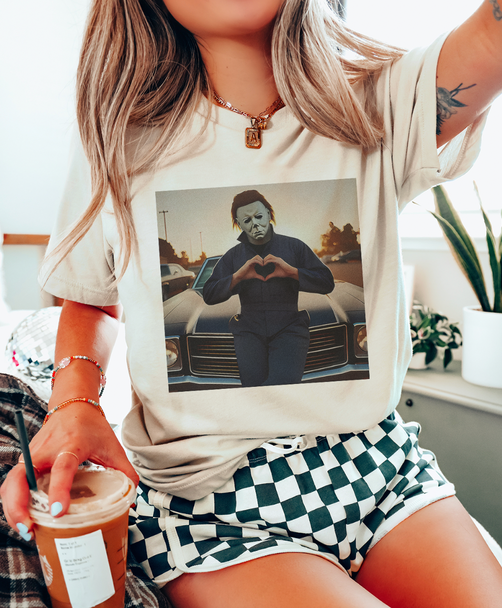 Michael Meyers Heart Hands Graphic Tee