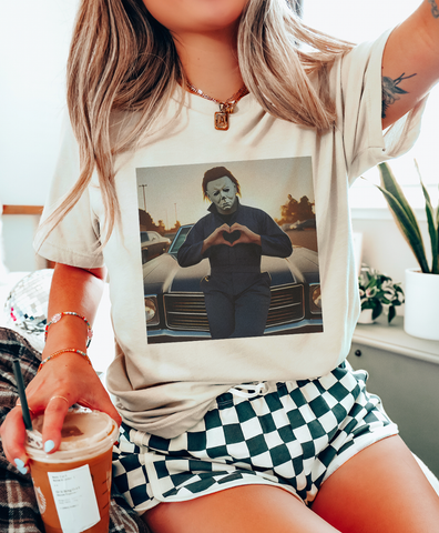 Michael Meyers Heart Hands Graphic Tee
