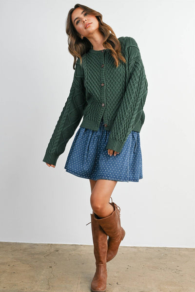 Cable Knit Cardigan - More Colors!