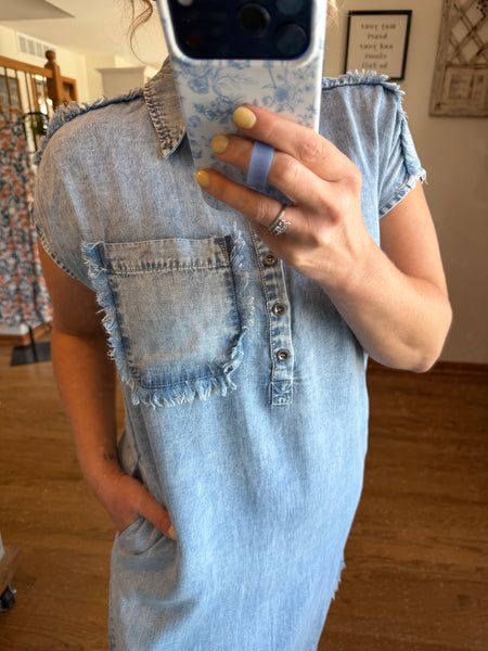 Tencel Denim Mini Dress