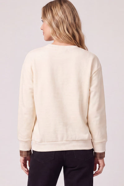 Cream Pumpkin Flannel Sweater