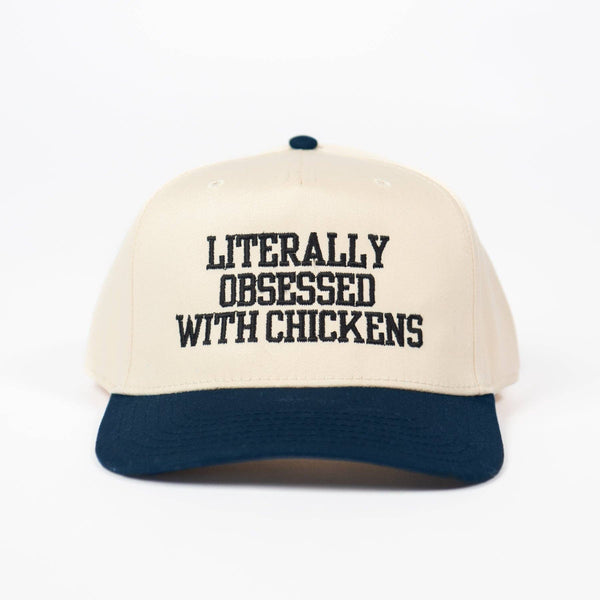 Literally Obsessed With Chickens Embroidered Trucker Hat