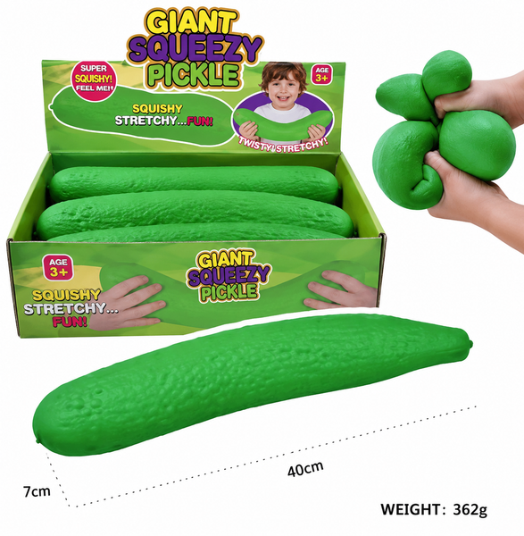 Giant Squeezy Squishy Pickle Sensory Toy